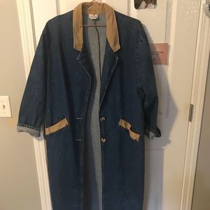 Vintage demin trench coat